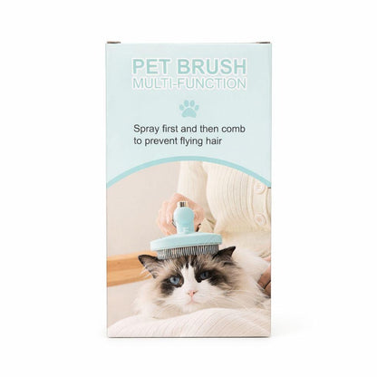 Perie pentru animale cu spray integrat, multifunctionala, pentru ingrijire blana pisici si caini