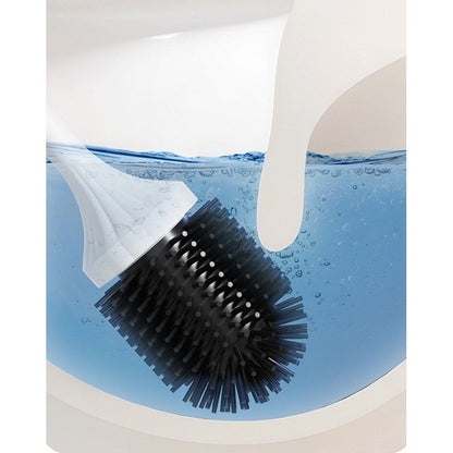 Perie WC electrica rotativa 360°, reincarcabila USB, cap silicon antibacterian, suport inclus, curatare profunda toaleta