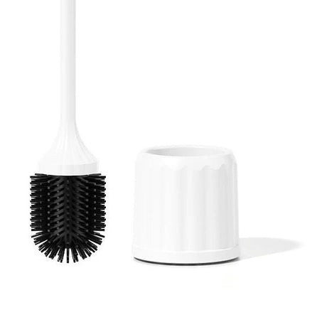 Perie WC electrica rotativa 360°, reincarcabila USB, cap silicon antibacterian, suport inclus, curatare profunda toaleta