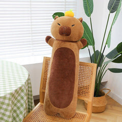 Perna Plus Animalut Maro 70 cm , Jucarie XL Pufoasa, Decor Cozy, Cadou Kawaii