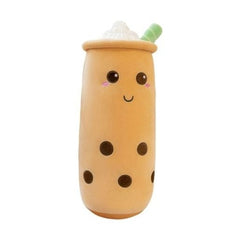 Perna Plus Bubble Tea Maro 80 cm , Jucarie XL Pufoasa, Antistres, Cadou Kawaii