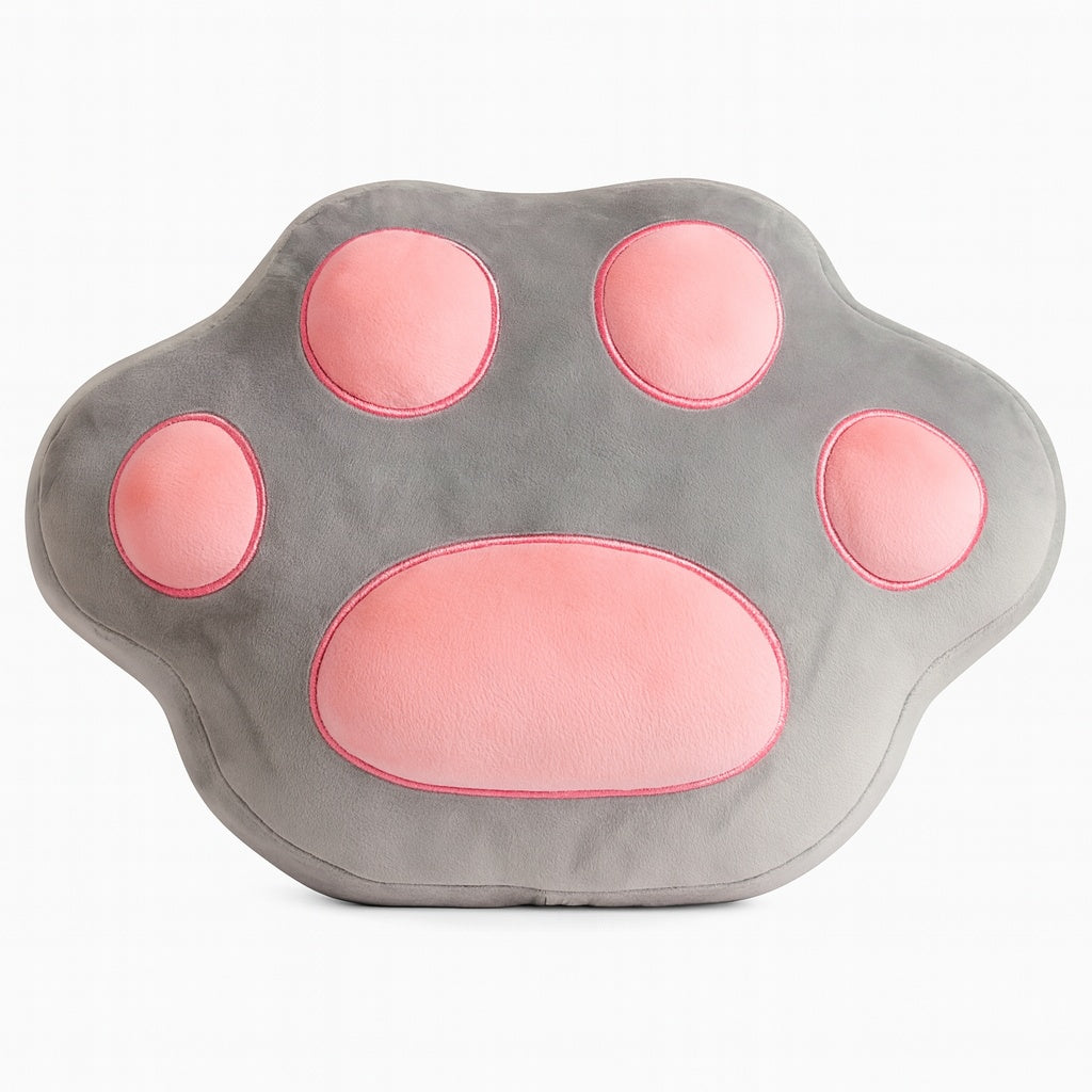 Perna Plus Labuta Gri Roz 45 cm , Pernuta Decorativa Pufoasa pentru Pat si Canapea
