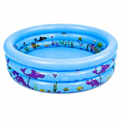 Piscina Gonflabilă pentru Copii Albastra 60 cm – Mini Piscină PVC pentru Joacă și Distracție