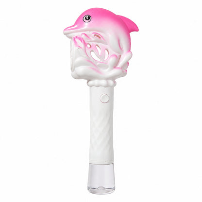 Pistol Automat de Baloane cu Lumini LED Delfin, Roz, 26x13.5 cm