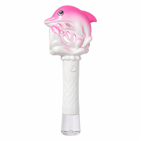 Pistol Automat de Baloane cu Lumini LED Delfin, Roz, 26x13.5 cm