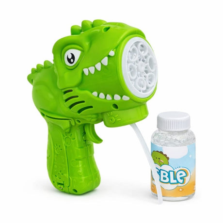 Pistol baloane sapun Dinozaur cu lichid, jucarie baloane copii 3+