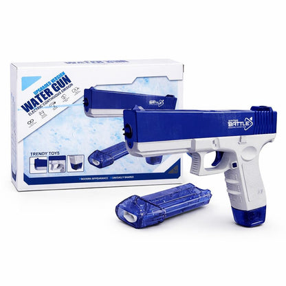 Pistol cu apă albastru pentru copii, plastic, acțiune interactivă