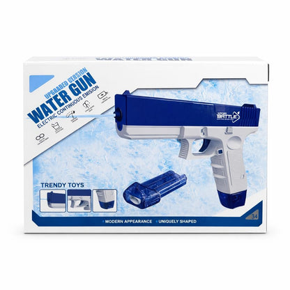 Pistol cu apă albastru pentru copii, plastic, acțiune interactivă