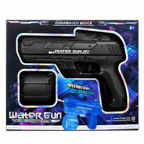 Pistol cu Apă Electric pentru Copii, Reîncărcabil USB, Tragere Automată Continuă, Rezervor Tip Tambur, culoare aleatorie