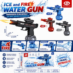 Pistol cu Apa Tip Water Gun, Rezervor Rotund, 21.5 cm, 4 Culori Asortate