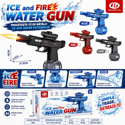 Pistol cu Apa Tip Water Gun, Rezervor Rotund, 21.5 cm, 4 Culori Asortate