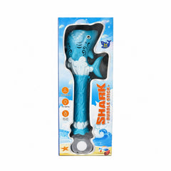 Pistol de jucarie electric cu baloane de săpun, rechin albastru, cu lumini , 40 cm