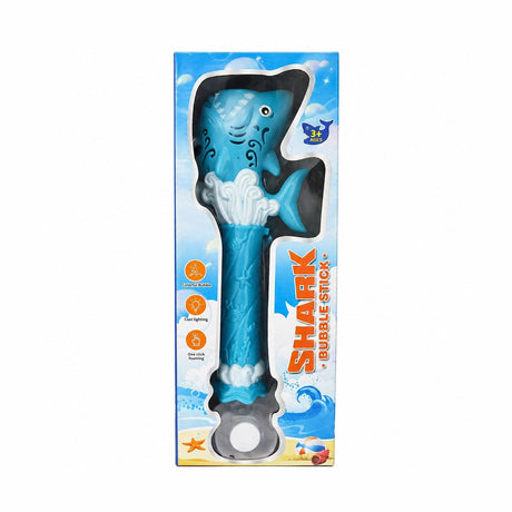 Pistol de jucarie electric cu baloane de săpun, rechin albastru, cu lumini , 40 cm