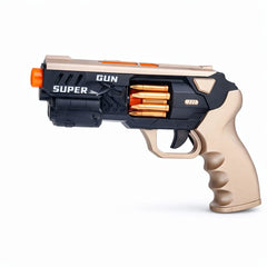 Pistol de jucarie tip blaster cu lumini si sunete, design modern copii