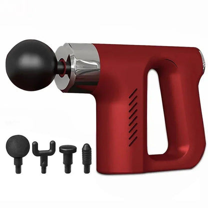 Pistol de Masaj pentru Relaxarea Musculaturii, Rosu, Material Plastic, Portabil, Rosu