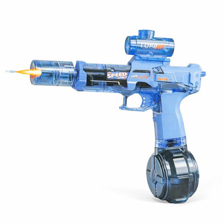 Pistol electric cu apa albastru cu lansare continua design modern rezervor mare 21.5 cm