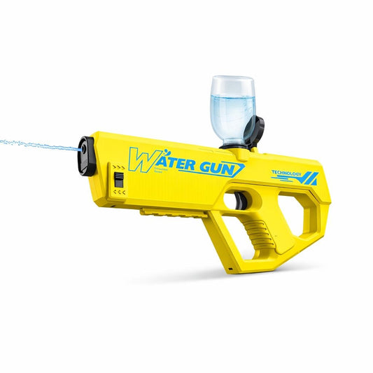 Pistol electric cu apa galben cu rezervor600ml, 3 moduri jet, 8-10m