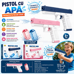 Pistol Electric cu Apa pentru Copii, 23.5 cm, Rezervor Detasabil, Model Aleatoriu
