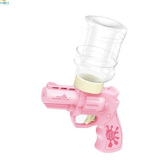 Pistol electric cu apa pentru copii, mini water gun reincarcabil USB, rezervor sticla, roz