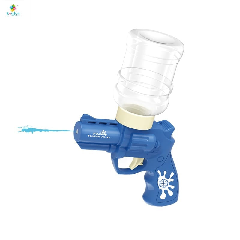 Pistol electric cu apa pentru copii, mini water gun reincarcabil USB, rezervor sticla, albastru