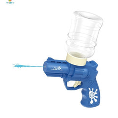 Pistol electric cu apa pentru copii, mini water gun reincarcabil USB, rezervor sticla, albastru