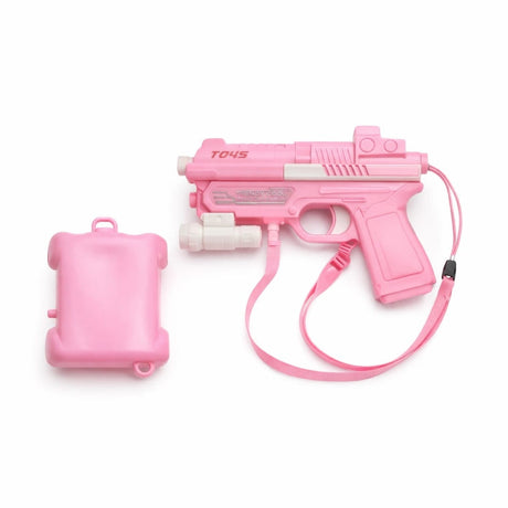 Pistol electric cu apa pentru copii, rezervor rucsac 400ml, jet continuu, Water Gun W-Y10, roz