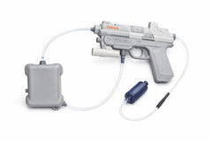 Pistol electric cu apa pentru copii, rezervor rucsac 400ml, jet continuu, Water Gun W-Y10, gri
