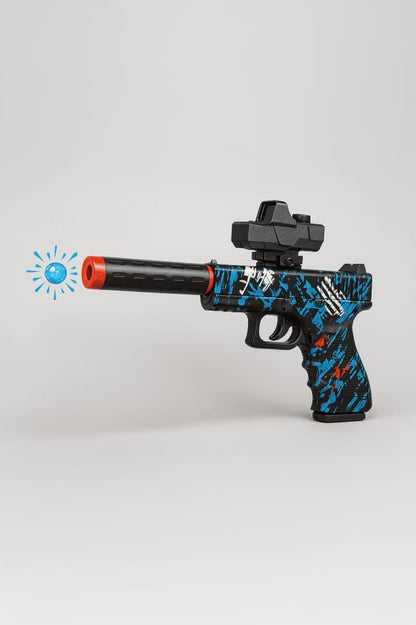 Pistol electric cu bile gel pentru copii, Block Shooting Series, cu amortizor si vizor, 35 cm