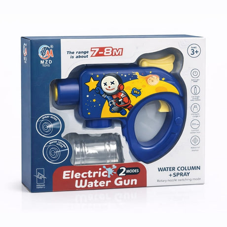 Pistol electric de apa pentru copii cu rezervor si 2 moduri jet, model astronaut