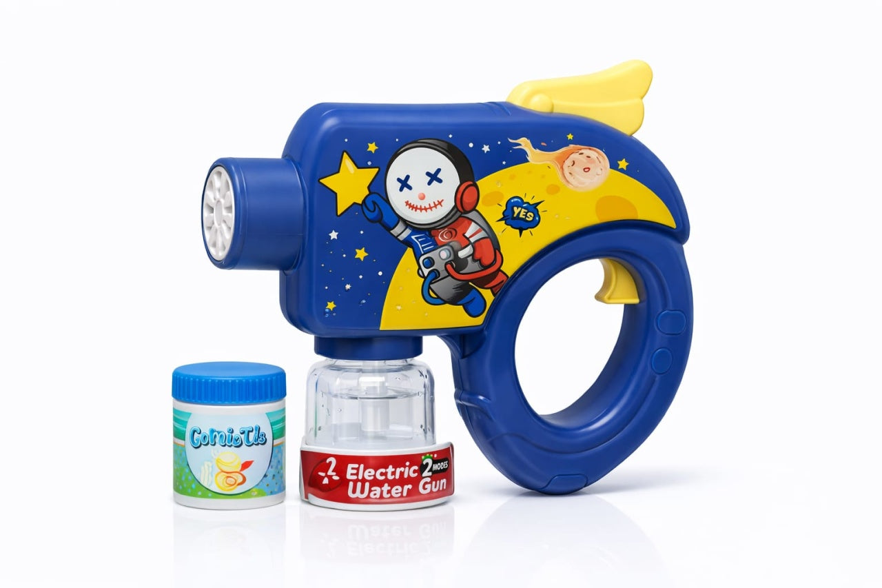 Pistol electric de apa pentru copii cu rezervor si 2 moduri jet, model astronaut