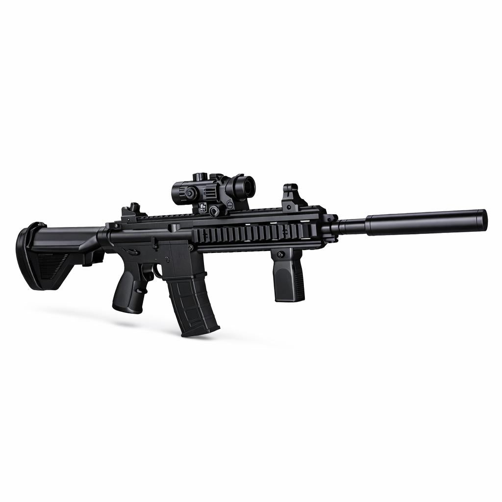 Pistol electric de jucarie BLG-057 cu efecte sonore si luminoase