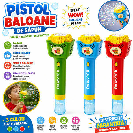 Pistol pentru Baloane de Apa, Jucarie de Vara cu Rezervor, Model Colorat pentru Copii