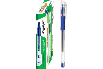 Pix cu Gel Flexoffice Sun Beam FO-GEL04 Albastru 0.5mm , pentru Scriere Fina si Confortabila,