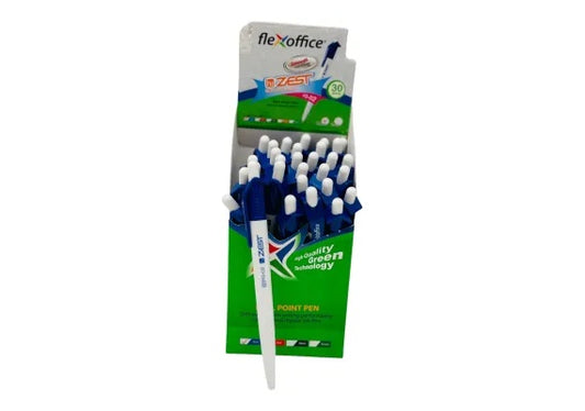 Pix Flexoffice Zest, albastru - pix ergonomic pentru birou, scoala si scris zilnic,