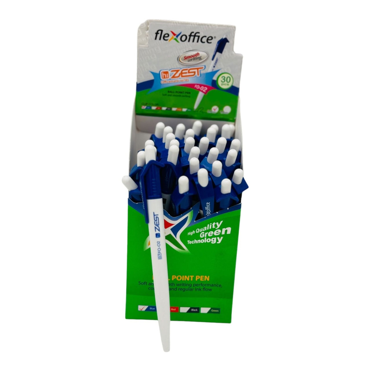 Pix Flexoffice Zest, albastru - pix ergonomic pentru birou, scoala si scris zilnic,