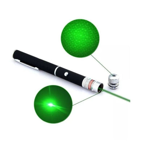 Pointer laser verde cu capete interschimbabile, modele proiectie diverse, 16.5 cm