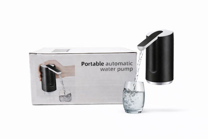 Pompa automată pentru dozare apă, dispenser electric portabil pentru bidoane de apă, negru