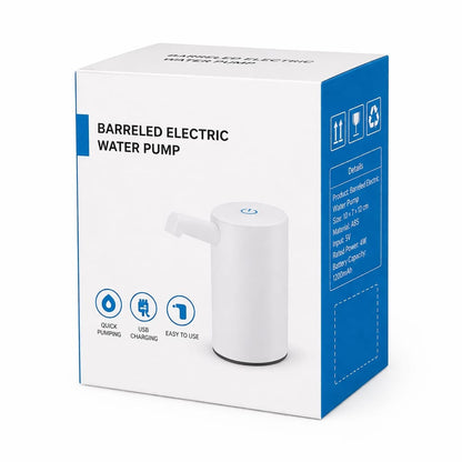 Pompă de apă electrică portabilă, plastic, automatizare, alb, 10cm x 7cm x 12cm