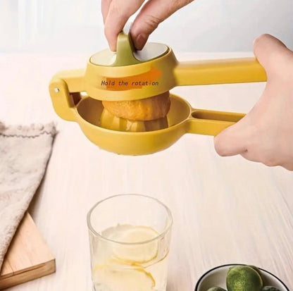 Presă Citrice Duală din Plastic, Ușor de Folosit, Culoare Galben și Verde