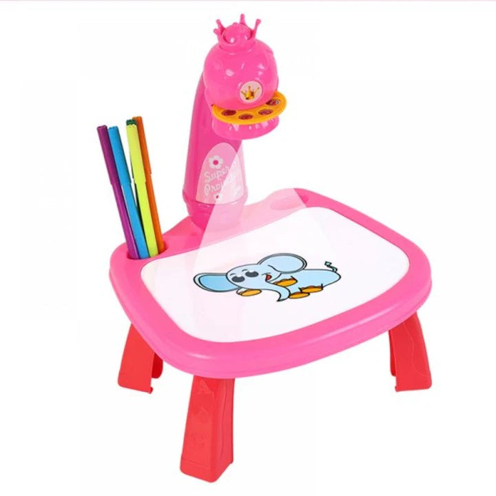 Proiector de Desen pentru Copii , Masa de Pictura, Sabloane, Markere, 3+ ani