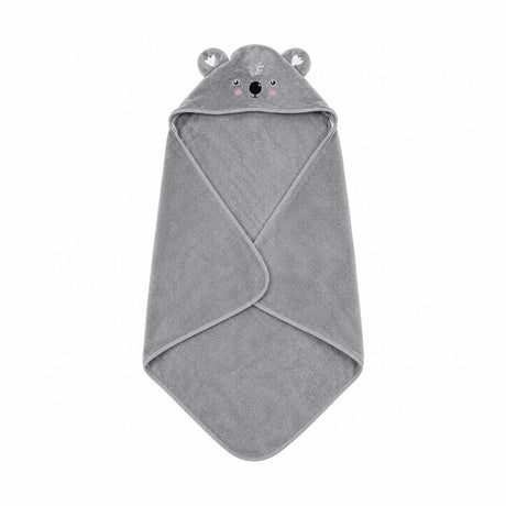 Prosop cu Glugă pentru Copii și Bebeluși Gri – Model Koala, Moale și Absorbant