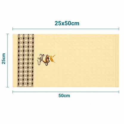 Prosop de Bucătărie 25x50 cm cu Model Cafea – Prosop Crem Absorbant