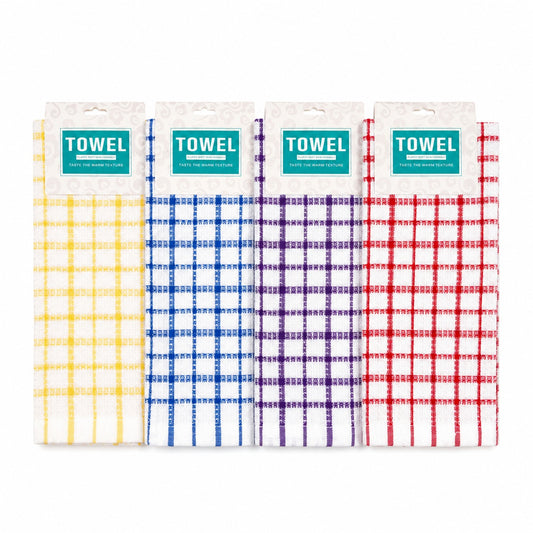 Prosop de Bucătărie din Bumbac 40x60 cm – Prosop Absorbant în Carouri, Diverse culori