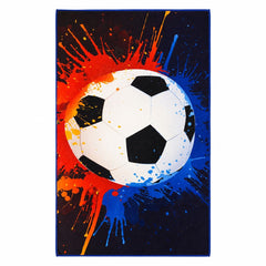 Prosop de Plajă cu Minge de Fotbal 88x180 cm – Design Sportiv Modern