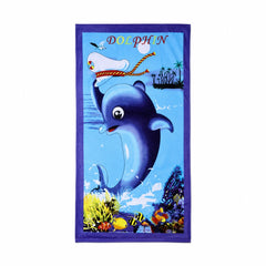 Prosop de Plajă Delfin 70x140 cm – Microfibră Premium cu Delfin și Design Tropical