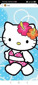 Prosop de plajă Hello Kitty Hawaii, colorat, copii 3+ ani