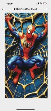 Prosop de plajă pentru copii cu tematică Spider-Man, albastru vibrant, potrivit pentru toate vârstele