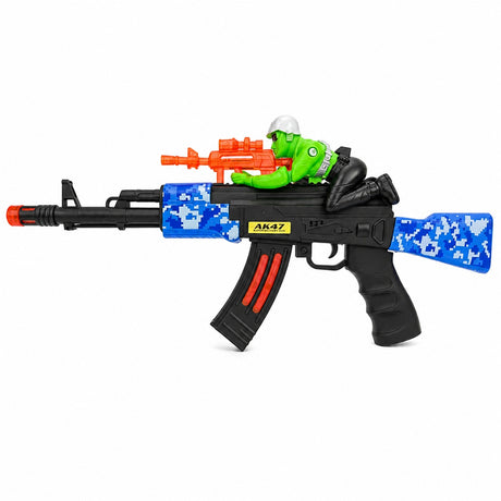 Pușcă de Jucărie AK47 cu Lumini și Sunete, 50 cm – Armă de Jucărie pentru Copii cu Efecte Realiste