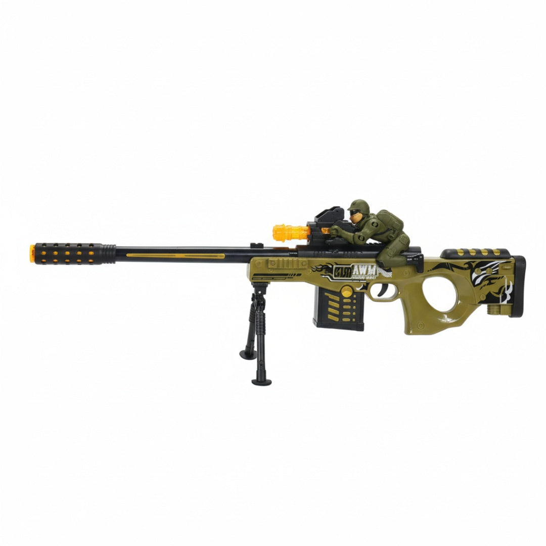 Pusca de jucărie cu sunete și lumini, plastic, Vibrating Spray Gun Z 13