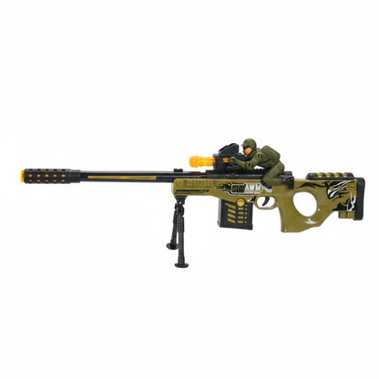Pusca de jucărie cu sunete și lumini, plastic, Vibrating Spray Gun Z 13